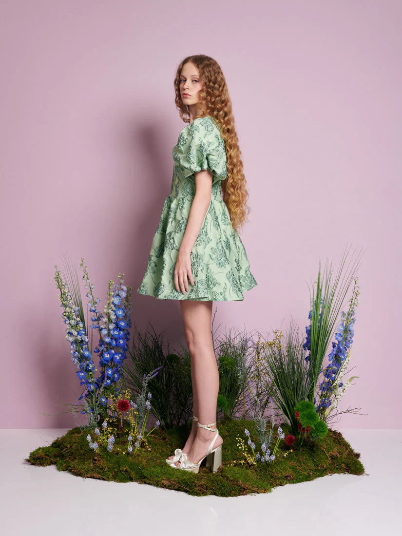 Clover Jacquard mini haljina