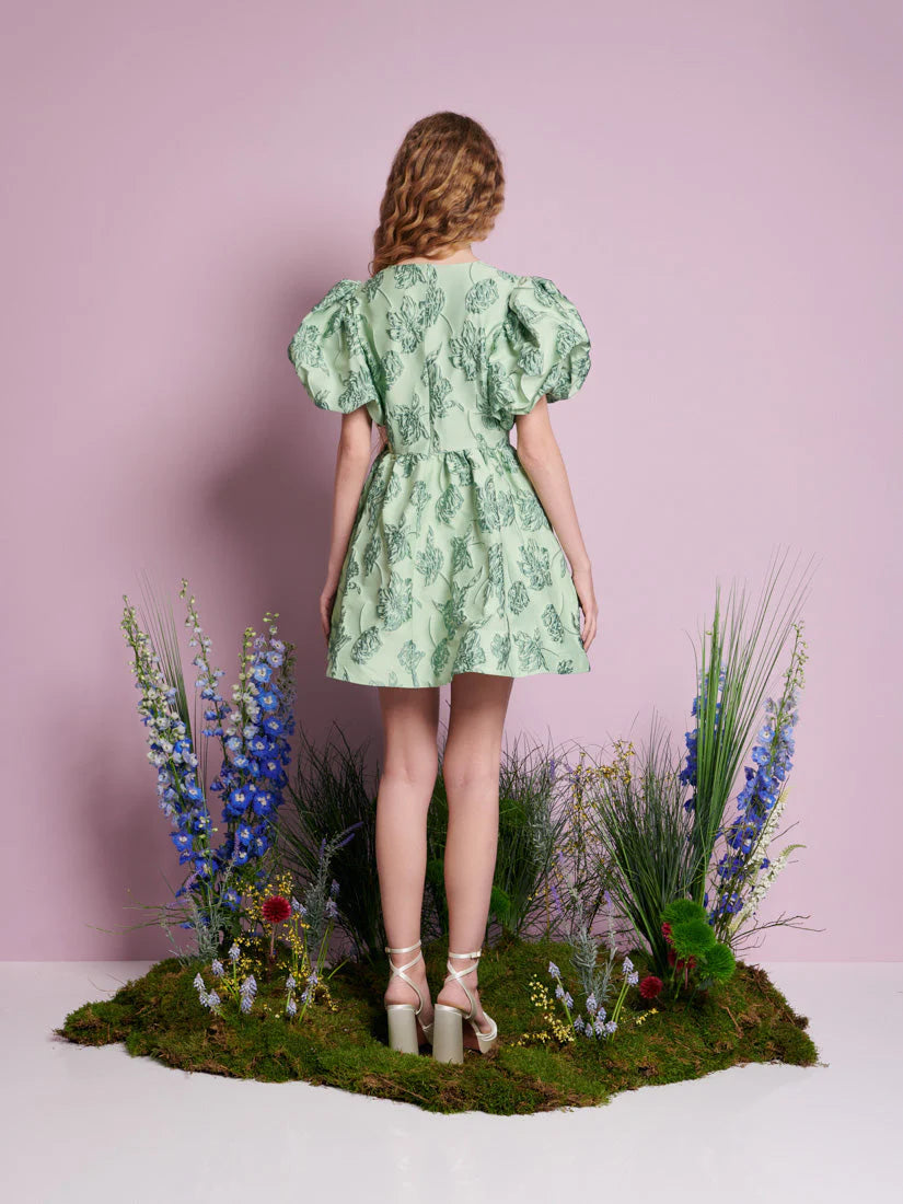 Clover Jacquard mini haljina