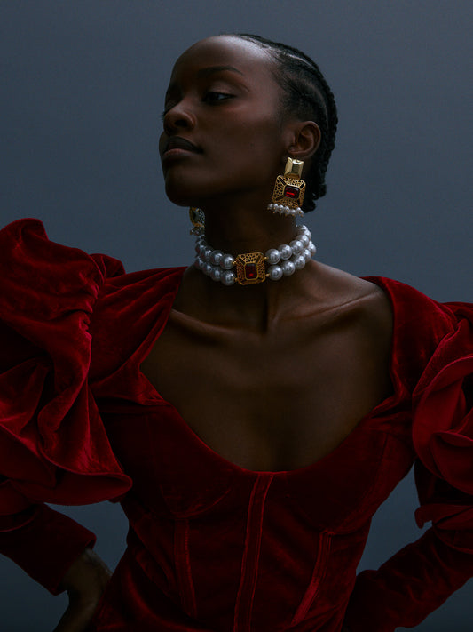 Choker/Coker ogrlica Ruby