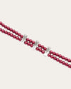 Choker ogrlica Ruby sa crvenim akcentom i detaljima od mesinga sa pozlatom - Neguj se