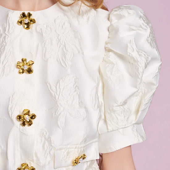 Sister Jane Anemone Jacquard mini haljina u nežnom cvetnom žakardu, elegantna svečana haljina za venčanja i posebne prilike – Neguj se