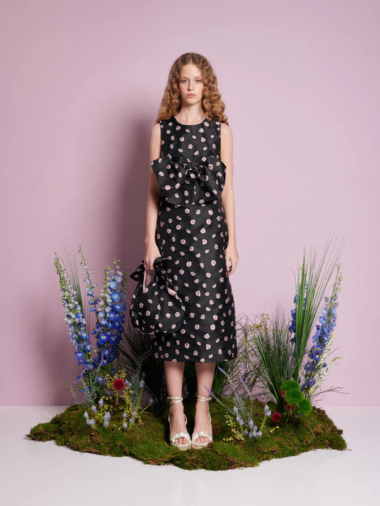 Rose Bells Jacquard midi haljina