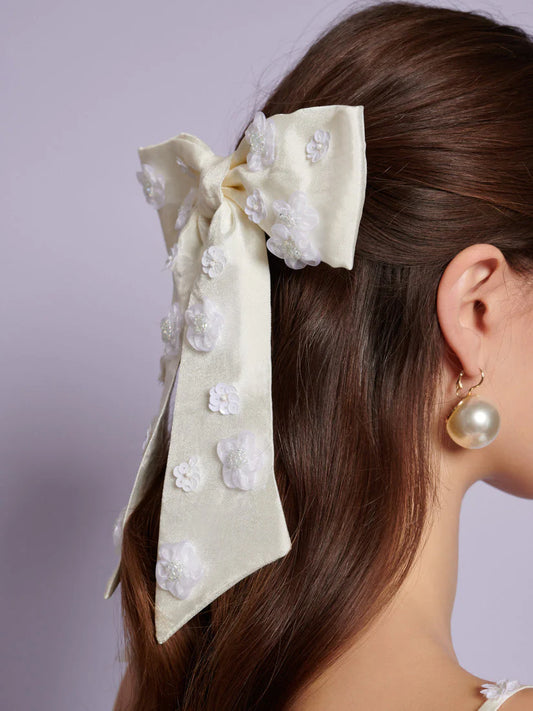 Sister Jane Forget Me Not velika cvetna mašna za kosu, aksesoar uz svečane haljine – Neguj se